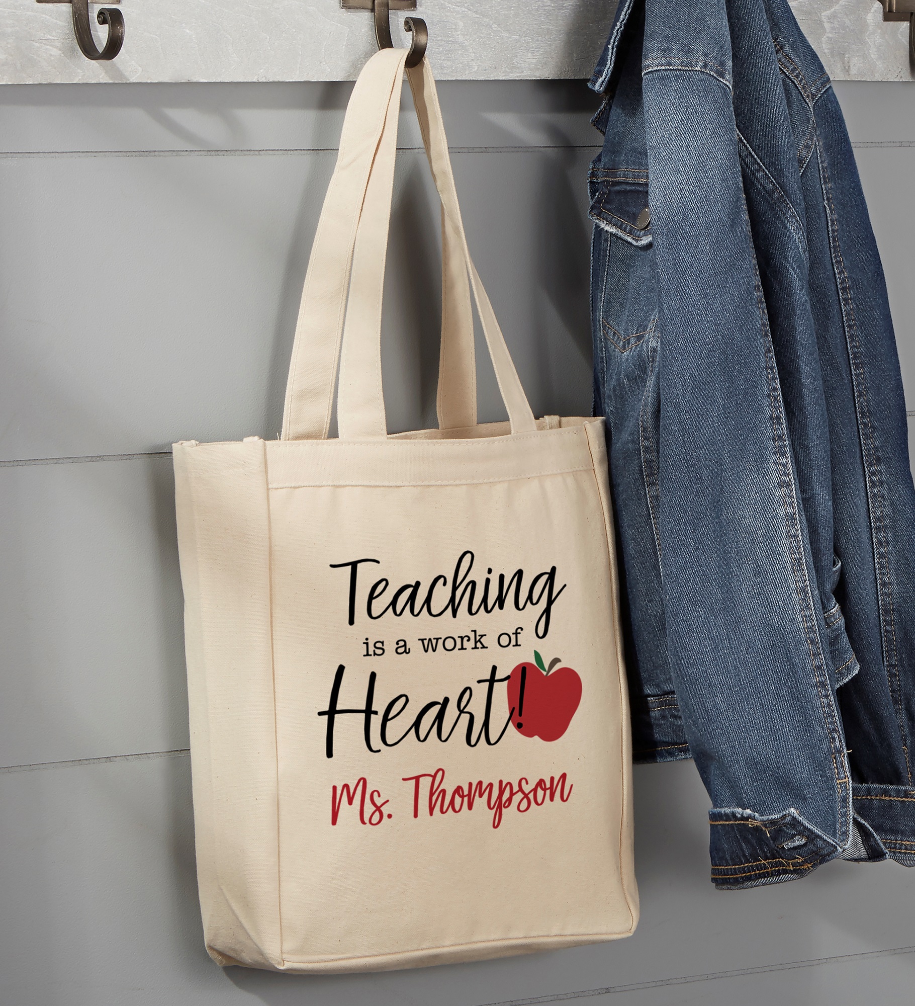 Inspiring Teacher Personalized Canvas Tote Bags